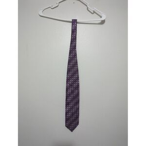 Alexander Julian Mens Classic Tie Purple Geometric Silk Handmade Necktie